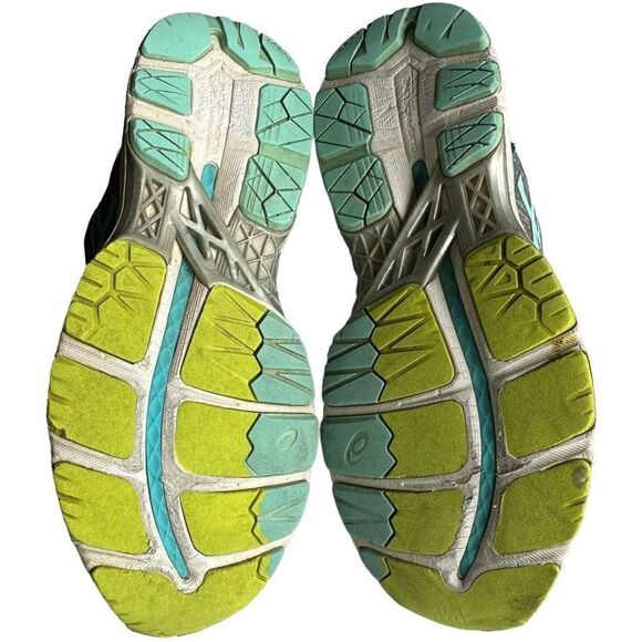 Asics Gel Kayano 23 Running Trainers Blue Yellow 7 - Picture 10 of 13